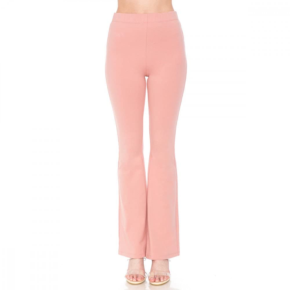 Women's Pull On High Rise Elasticized Waistband Flare Pants