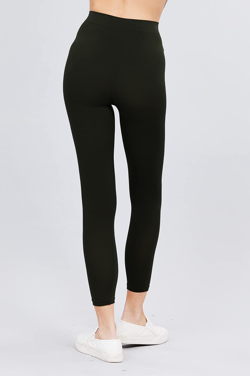 Khanomak Women's High Rise Elastic Waist Seamless Leggings