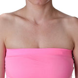 2NE1 Apparel Women's Basic Stretch Layer Seamless Tube Bra Bandeau Top, Neon Pink, One Size