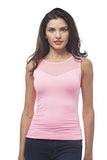 Sleeveless Stretch Shirt with Mesh V Back Top wth Ribbed Sides