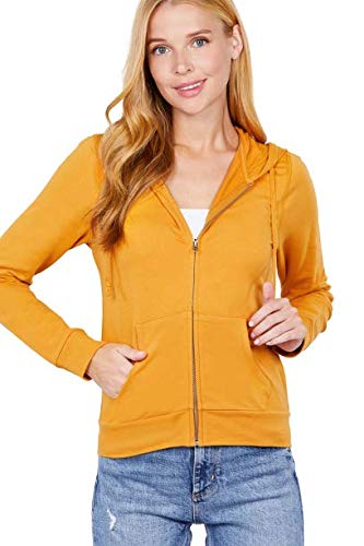 Long Sleeve Zipper French Terry Jacket with Kangroo Pocket
