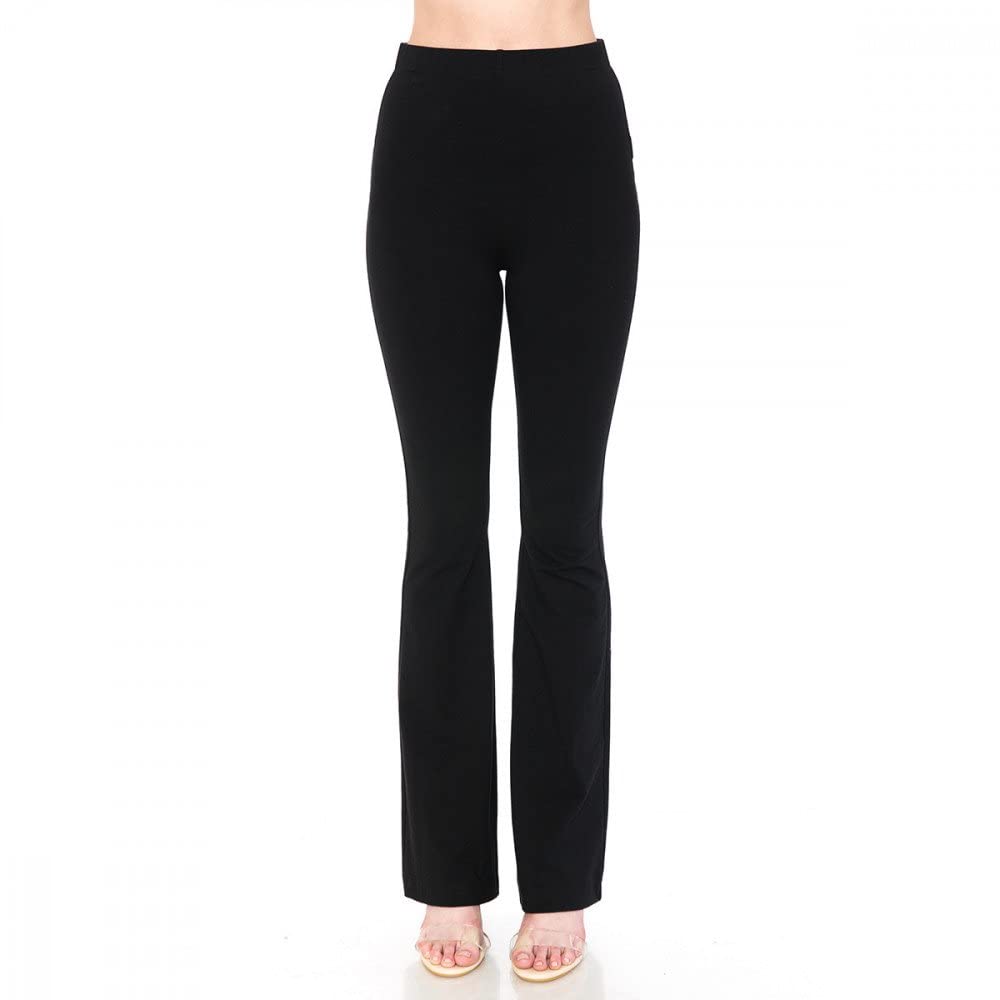 Women's Pull On High Rise Elasticized Waistband Flare Pants