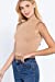 Women's Mock Neck Ribbed Seamless Tank Top