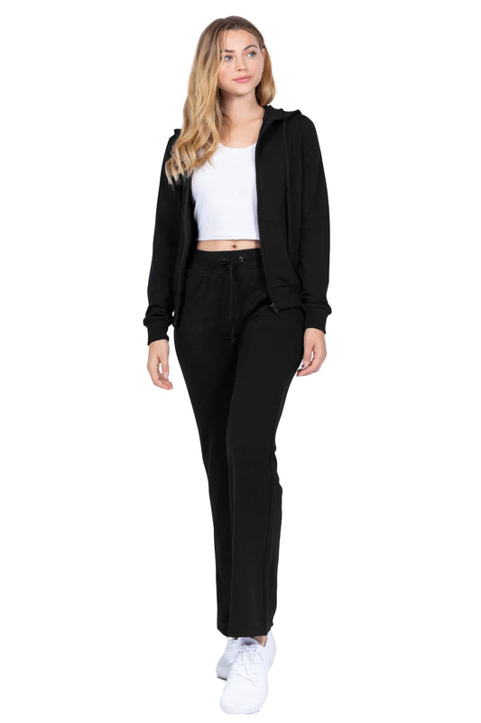 Khanomak Long Sleeve Hoodie Zip Up French Terry Suit