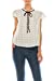 Women's Ruffled Bow Tie Polka Dot Chiffon Shirt Top blouse