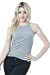 Khanomak Sleeveless Ribbed High Neck Cami Tank Top
