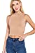 Women's Mock Neck Ribbed Seamless Tank Top