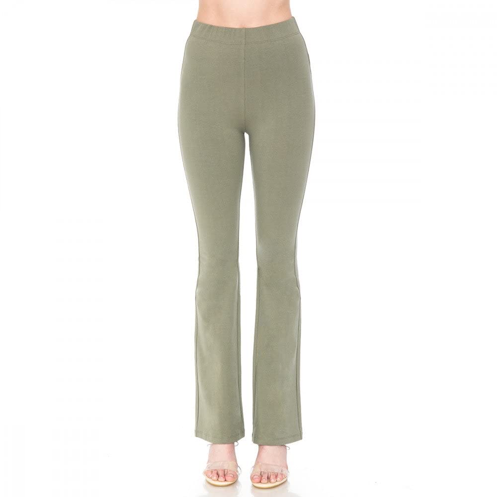 Women's Pull On High Rise Elasticized Waistband Flare Pants