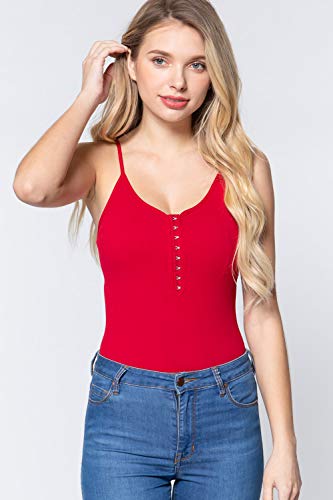 Women's V-Neck Cami Ribbed Seamless Bodysuit