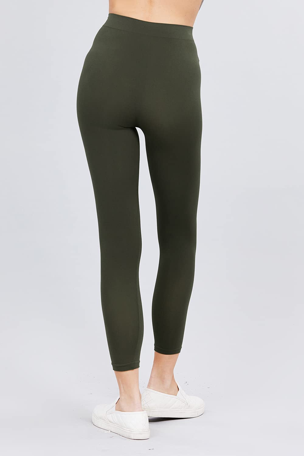 Khanomak Women's High Rise Elastic Waist Seamless Leggings