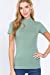 Women's Short Sleeves Mock Neck Jersey Top