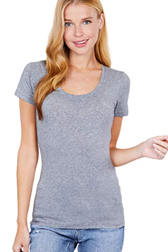 Women's Scoop Neck Short Sleeve Jersey Sexy Top