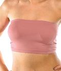 2NE1 Apparel Women's Basic Stretch Layer Seamless Tube Bra Bandeau Top, Salmon, One Size