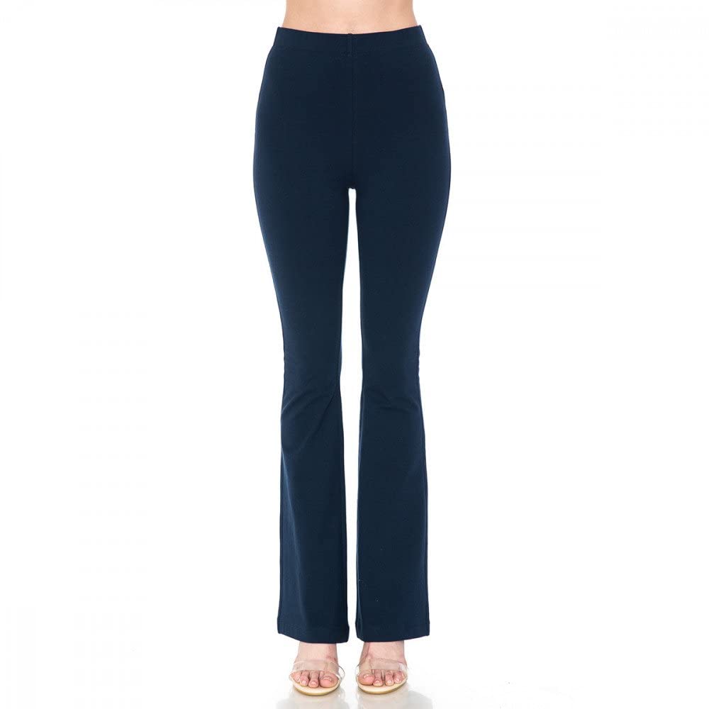 Women's Pull On High Rise Elasticized Waistband Flare Pants