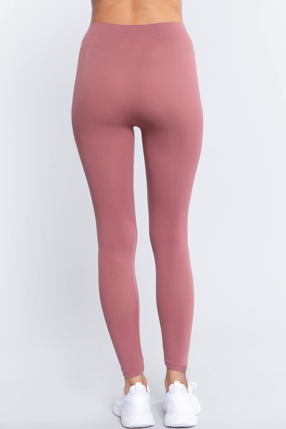 Khanomak Women's High Rise Elastic Waist Seamless Leggings