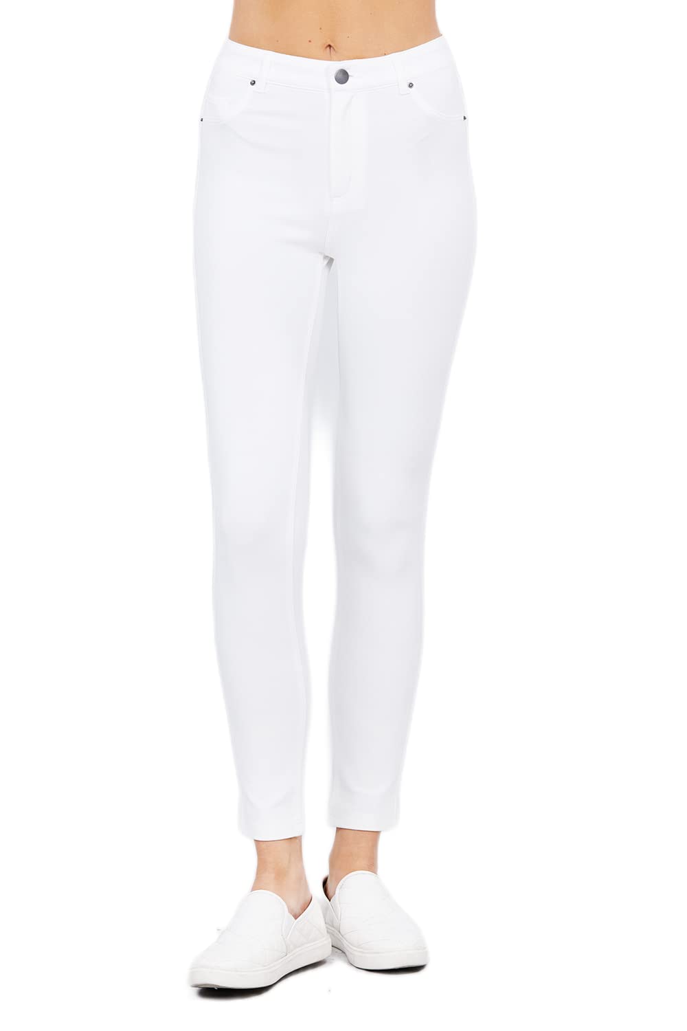 5 Pocket Shape Basic Solid Slim Fit Stretchy Skinny Long Thick Jegging Pants