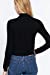 Women's Long Sleeves Mock Neck Front Cut Out Keyhole Sweater