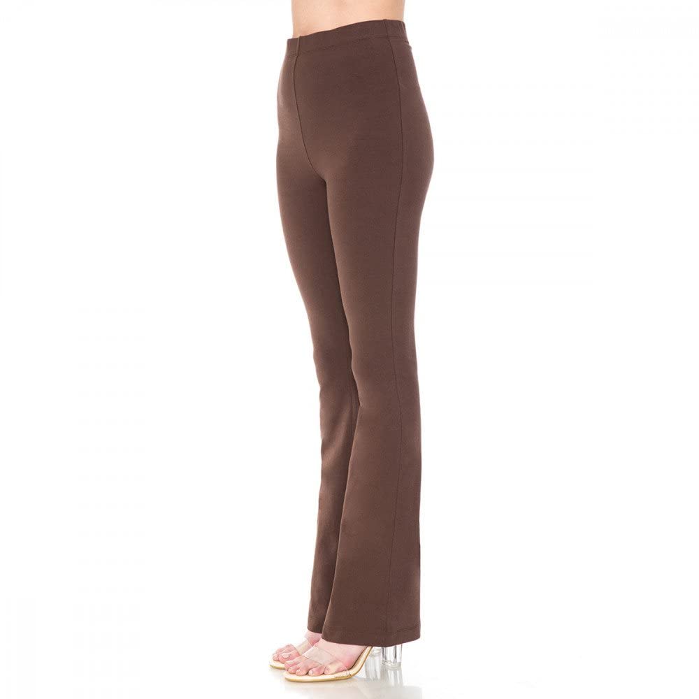 Women's Pull On High Rise Elasticized Waistband Flare Pants
