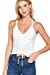 Women's Front Ruched Detail Cami Heavy Rib Knit Top
