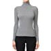 Women's Turtleneck Long Sleeve Ribbed Sweater Top