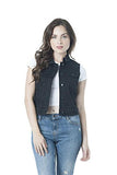 Hollywood Star Fashion Sleeveless Button Up Jean Denim Jacket Vest