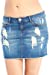 Hollywood Star Fashion Women's Distressed Denim Mini Skirt