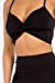Chest Knot Bralette Top and Bootcut Pants Set