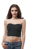 Hollywood Star Fashion Tube Top Bandage Style Crop Top With Zipper On The Back