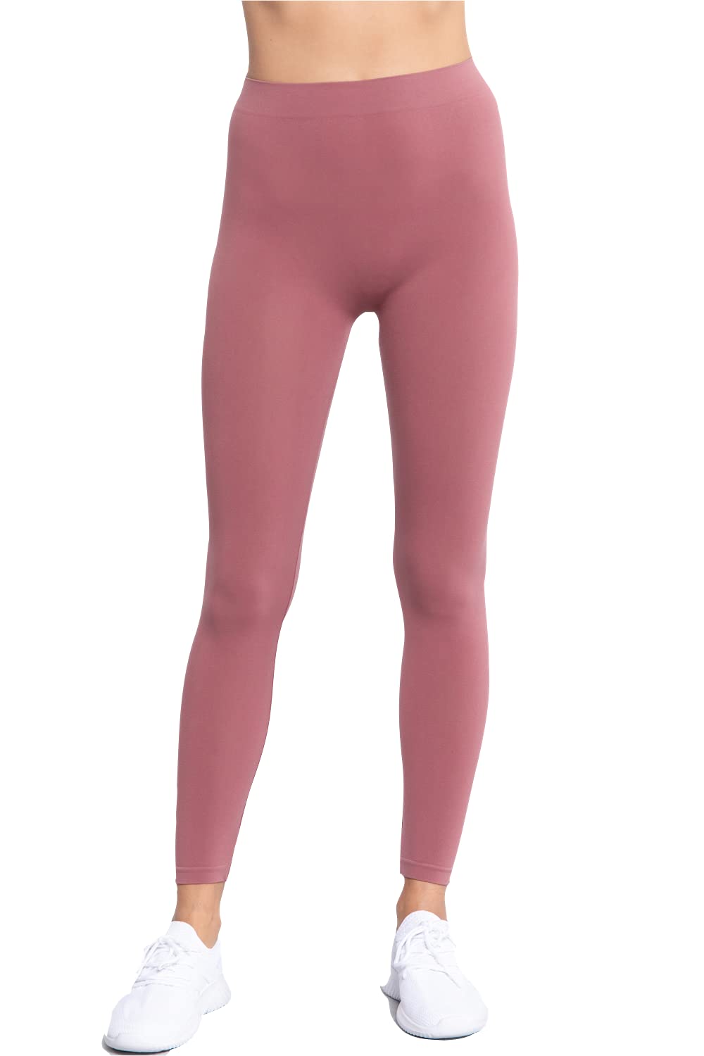 Khanomak Women's High Rise Elastic Waist Seamless Leggings