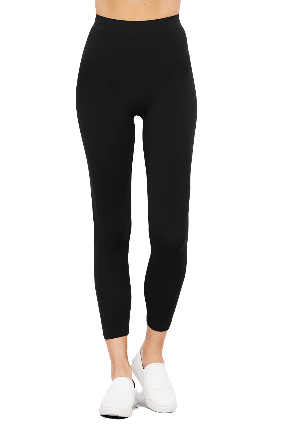 Khanomak Women's High Rise Elastic Waist Seamless Leggings