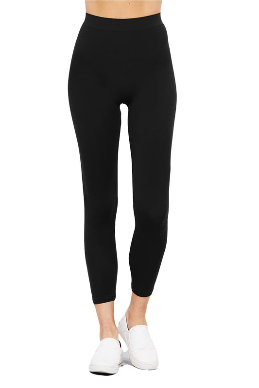 Khanomak Women's High Rise Elastic Waist Seamless Leggings