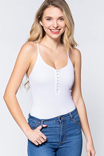Women's V-Neck Cami Ribbed Seamless Bodysuit