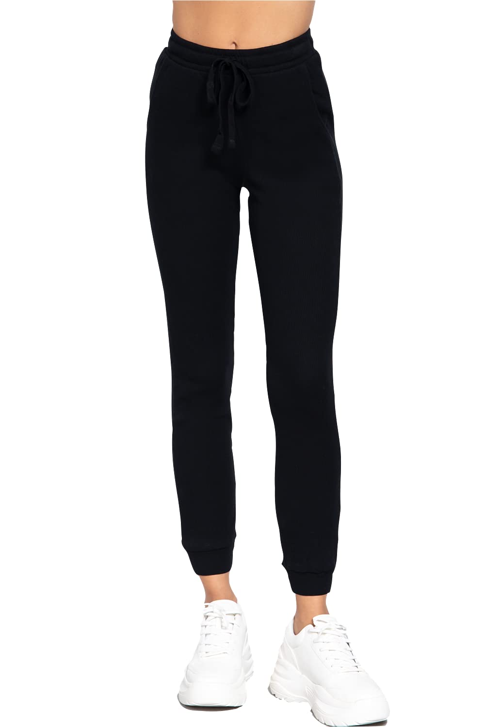 Women's Waist Band Side Pocket Long Pants