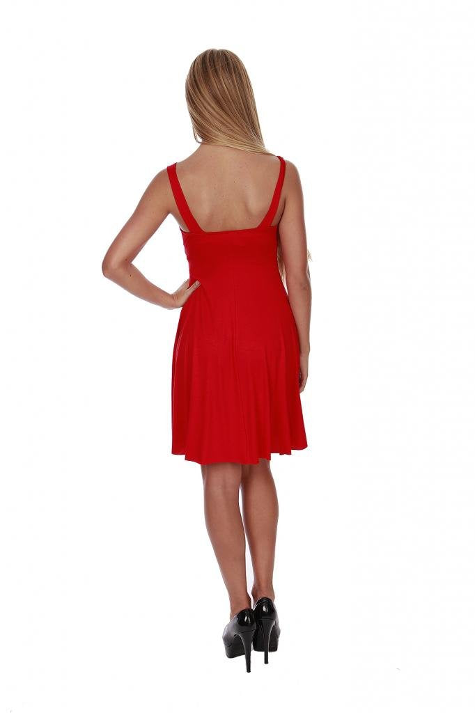 Hollywood Star Fashion Women's Knee Length Dress With Padded Bra