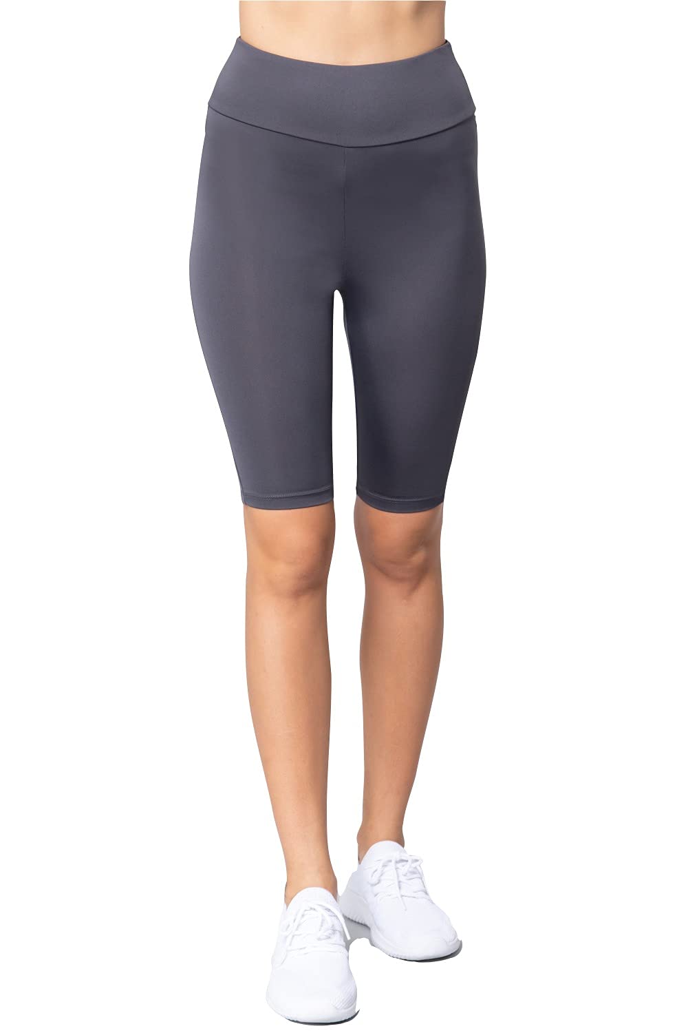 Khanomak Women's Biker High Waist Yoga Workout Shorts