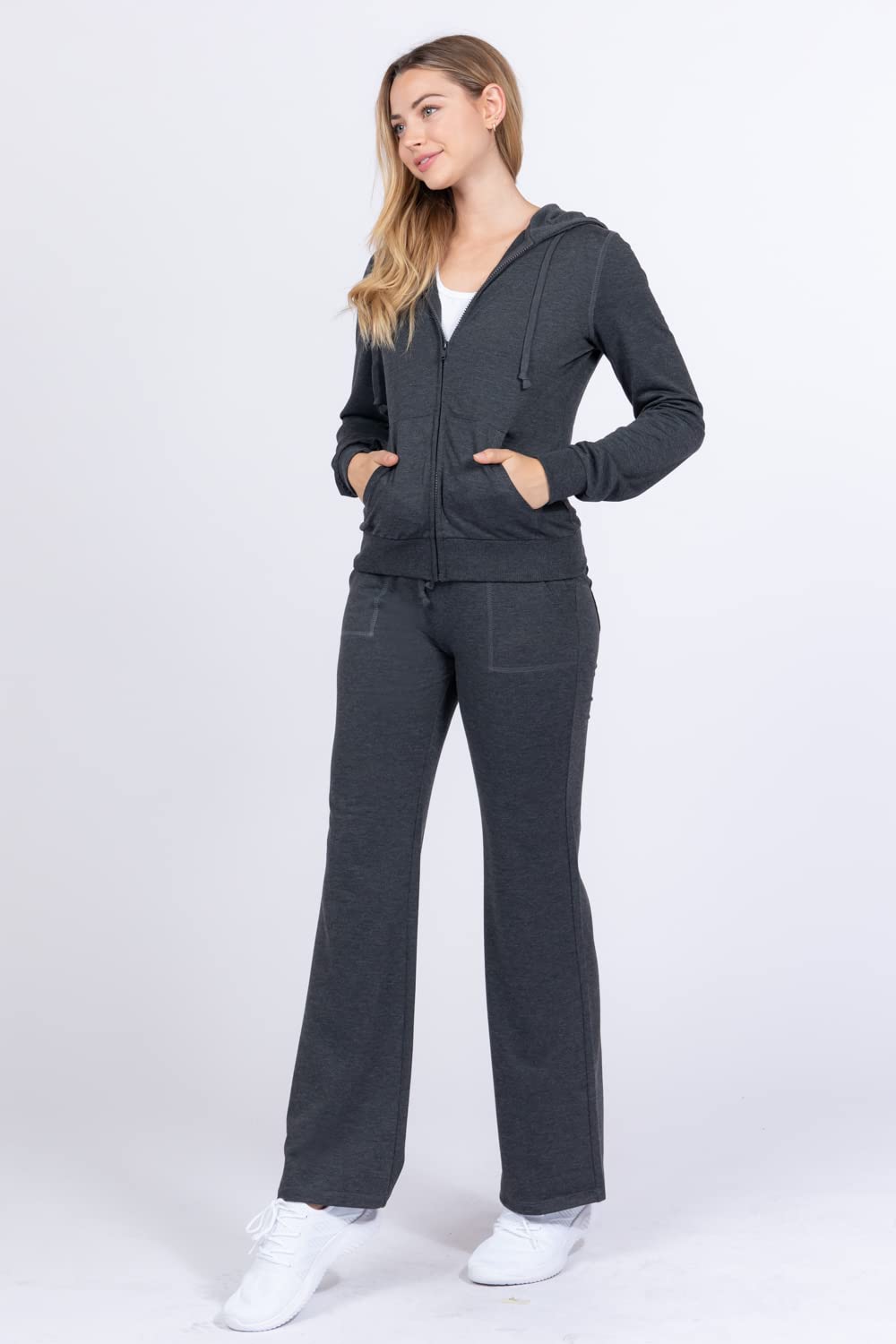 Khanomak Long Sleeve Hoodie Zip Up French Terry Suit
