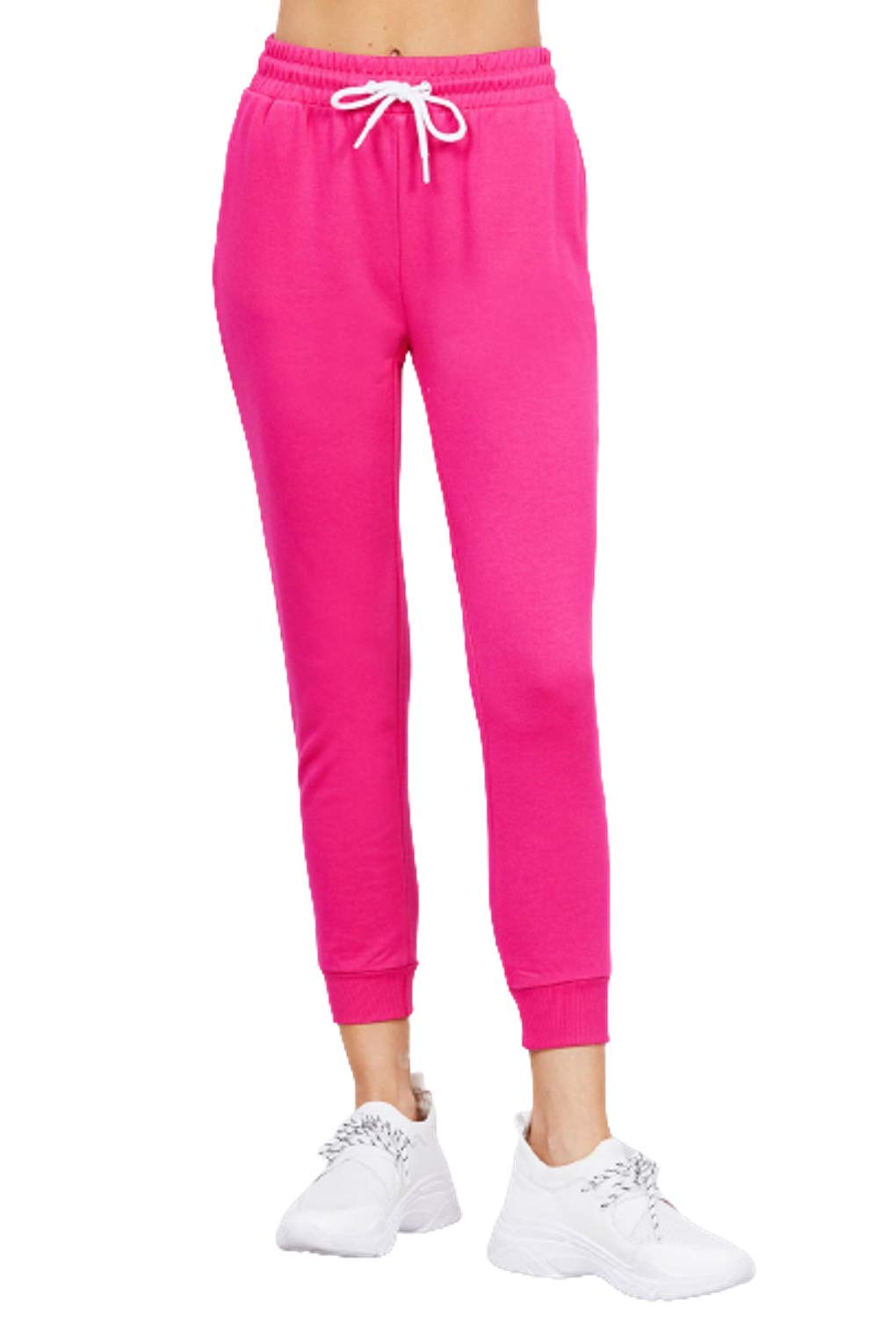 Women's Active Yoga French Terry Black Sweatpants Workout Joggers Pants