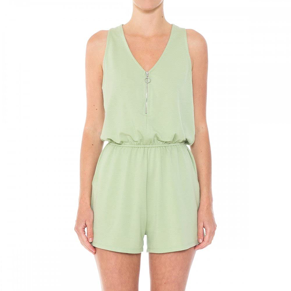 Womens-French Terry Sleeveless Romper