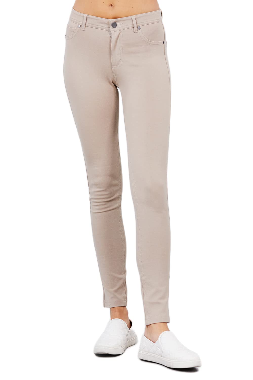 5 Pocket Shape Basic Solid Slim Fit Stretchy Skinny Long Thick Jegging Pants