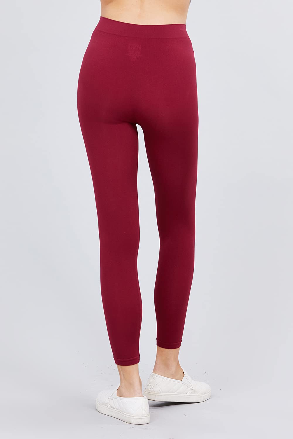 Khanomak Women's High Rise Elastic Waist Seamless Leggings