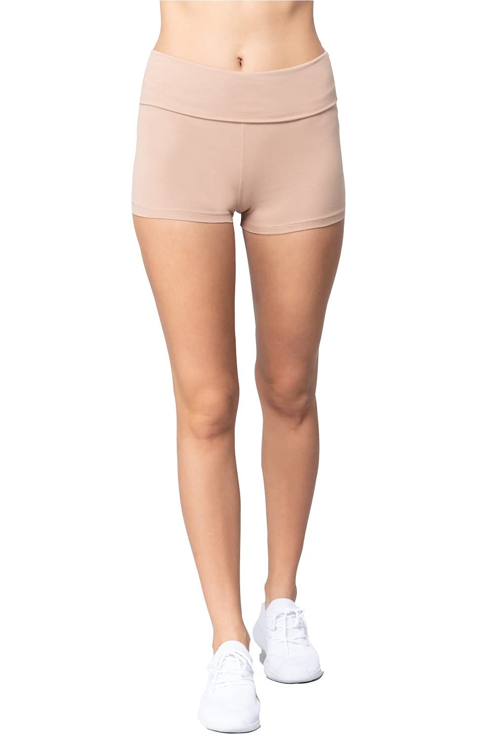Made of 92% Cotton, 8% Spandex Non see-through, quick-dry, breathable Basic  design, essential workout yoga shorts for the daily life.The fitness shorts  can outline your curve, at the same time they will