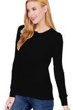 Women's Long Sleeves Henley Thermal Knit Top