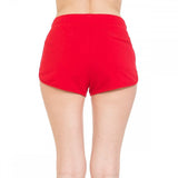 Womens- Classic Basic French Terry Pull String Dolphin Shorts