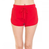 Womens- Classic Basic French Terry Pull String Dolphin Shorts