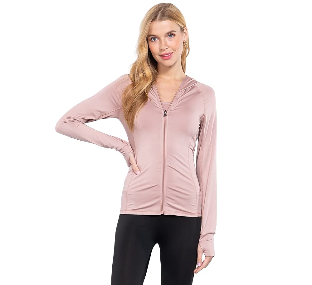 Women's Zip Up Long Sleeves Jogger Hoodie Workout Track Jacket Sweater