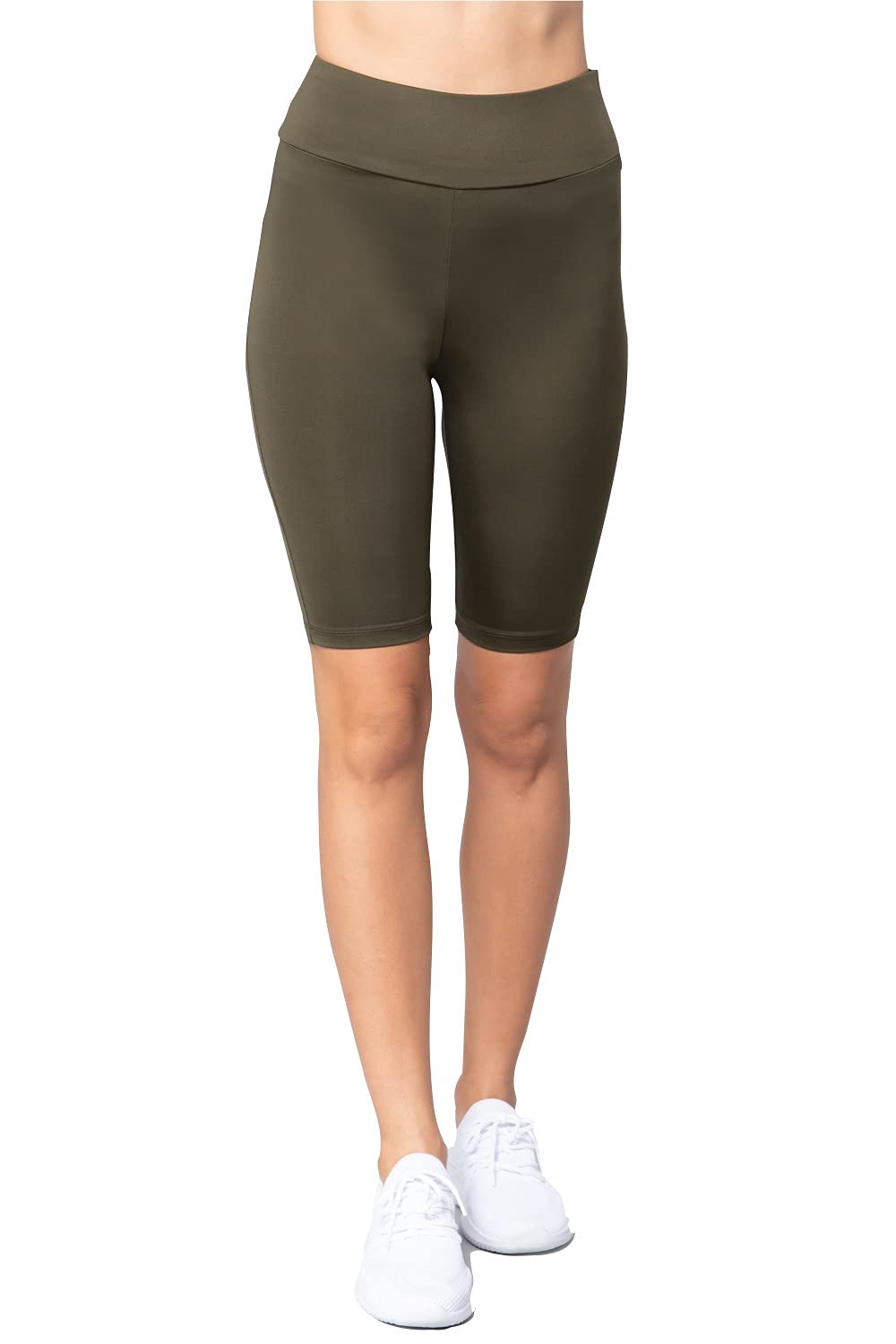 Khanomak Women's Biker High Waist Yoga Workout Shorts