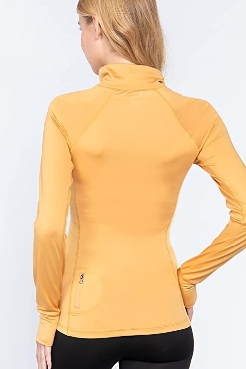 Women's Long Sleeve Zip Up Athletic Wear Sweater Work Out Jacket