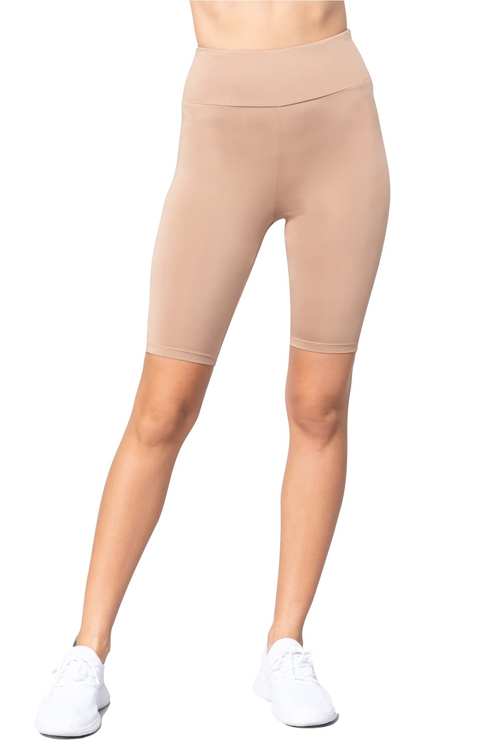 Khanomak Women's Biker High Waist Yoga Workout Shorts