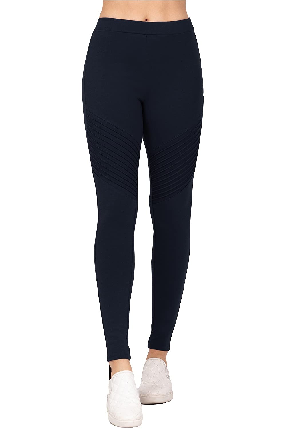 Khanomak Women's Pintuck Detail Long Ponte Pants