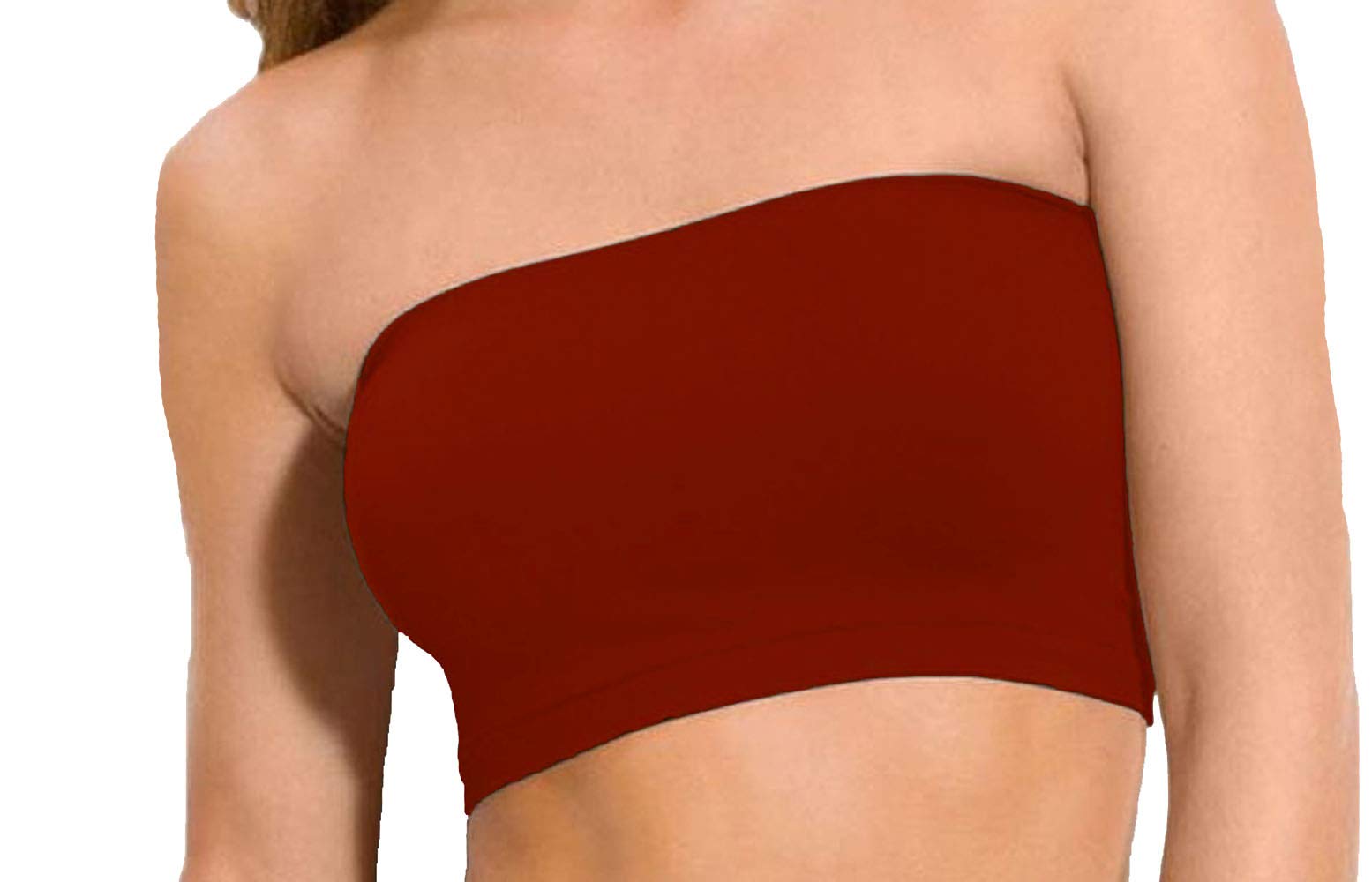 Women's Basic Stretch Layer Seamless Tube Bra Bandeau Top